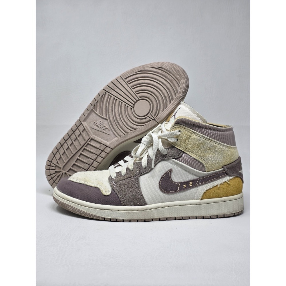 Air Jordan 1 Mid SE Craft Inside Out Taupe Haze DM9652 102 Men Sz 10 Brown White